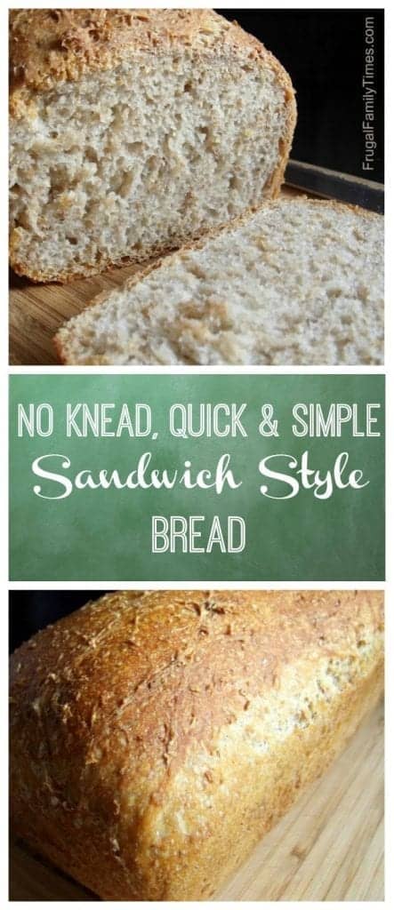 no knead sandwich bread recipe
