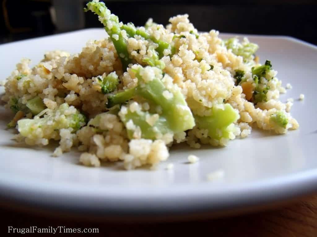 Broccoli couscous cashew side dish recipe