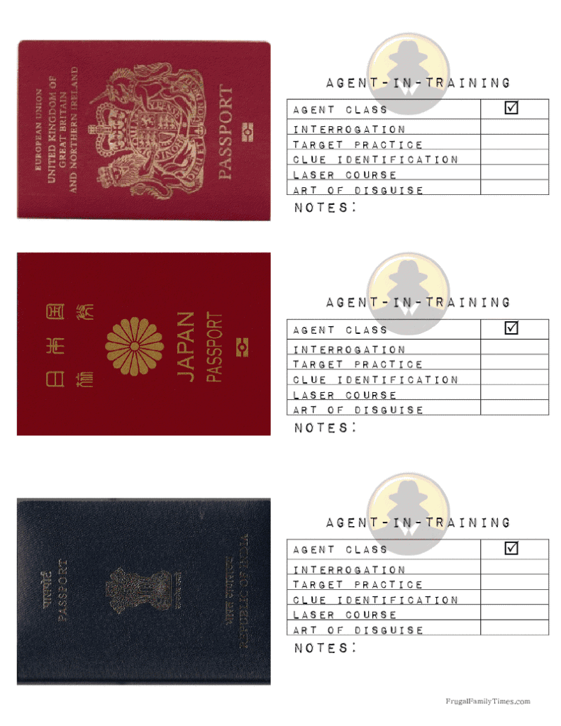 printable spy passport