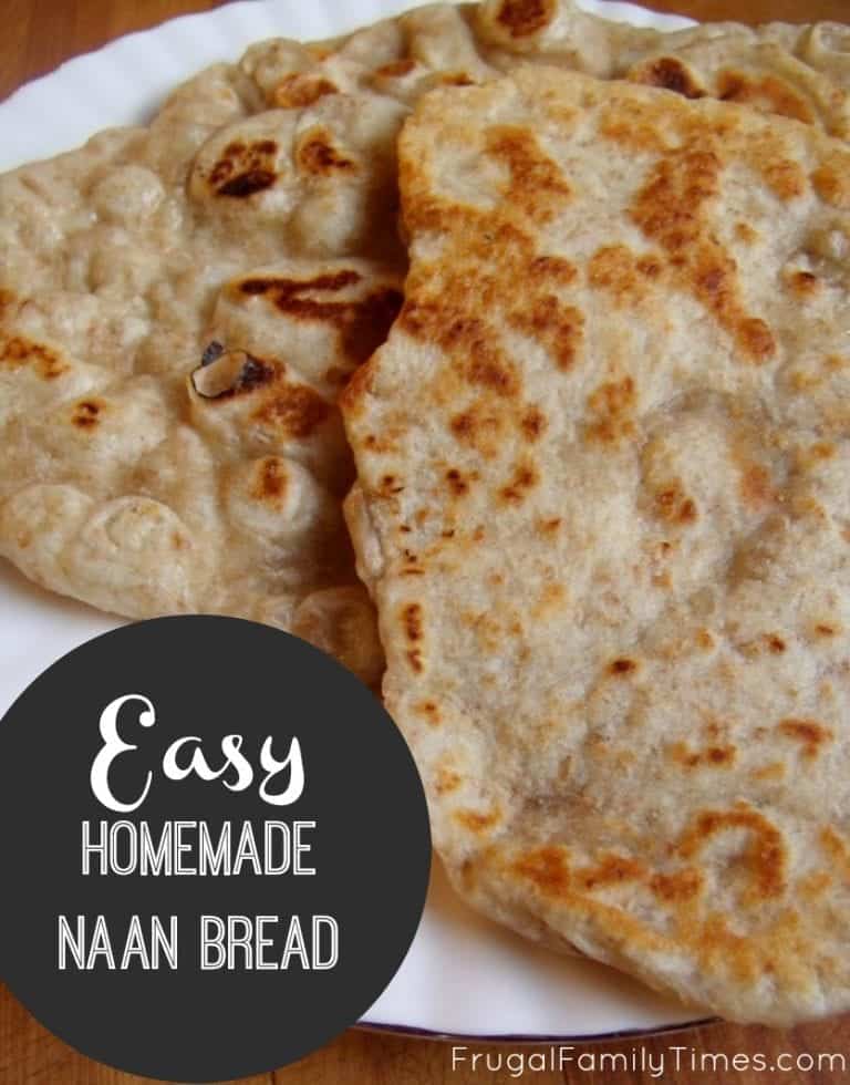 Easy Naan Flatbread Recipe made with No Knead Refrigerator Bread Dough