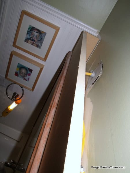 medicine cabinet makeover wiring