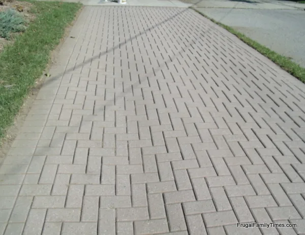 brick driveway weed solution