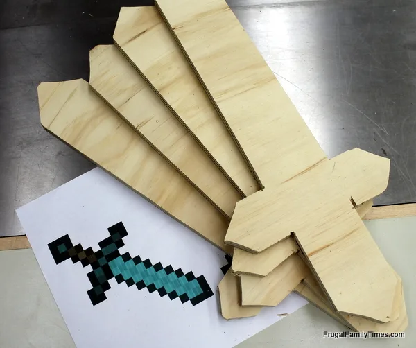 diy minecraft sword craft party