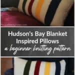 hudson bay blanket pillow knitting pattern