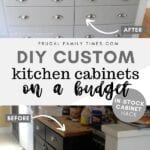 how to make in stock cabinets look custom