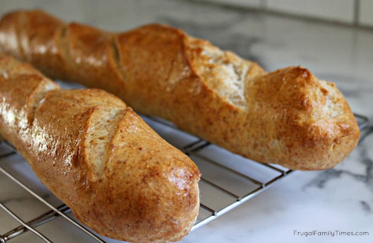 no knead baguette