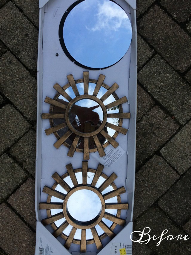 cheap mirror makeover before
