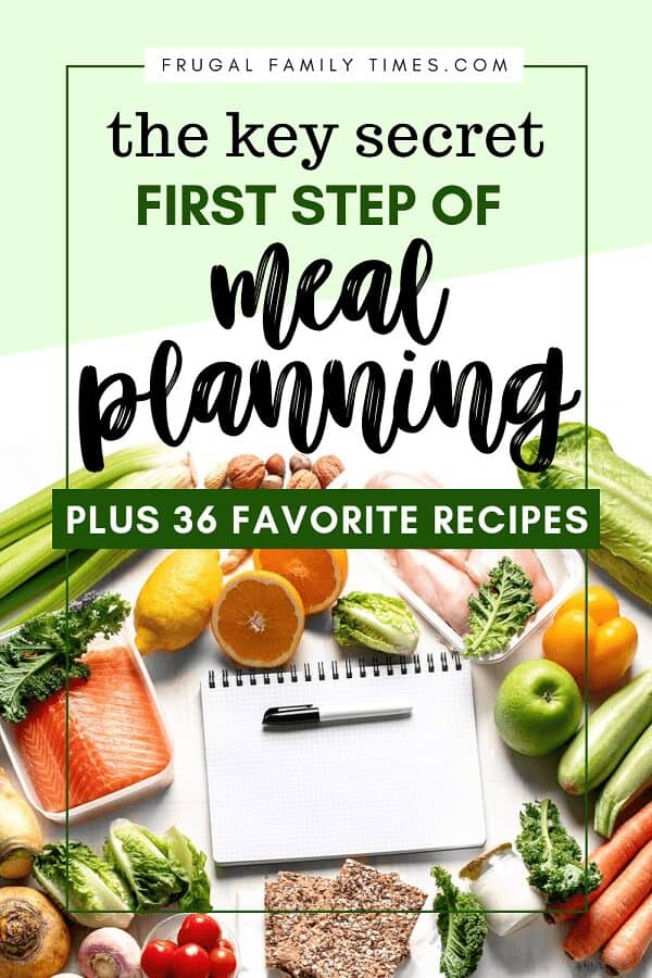 How to Simplify Meal Planning: First step (Frugal Meal Planning Guide 1)