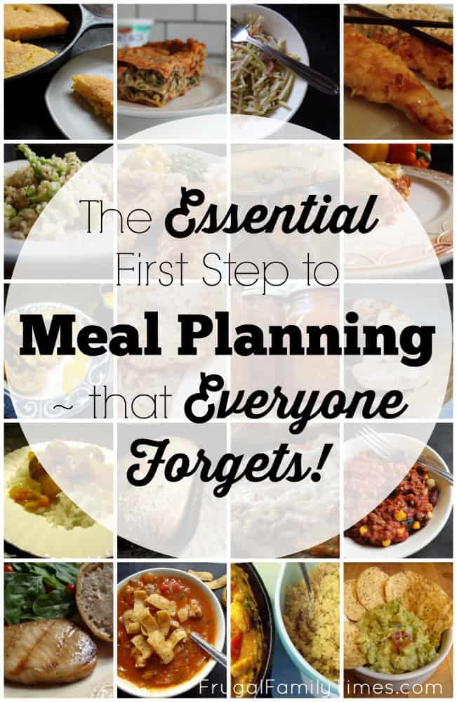 Frugal Meal Planning First Step