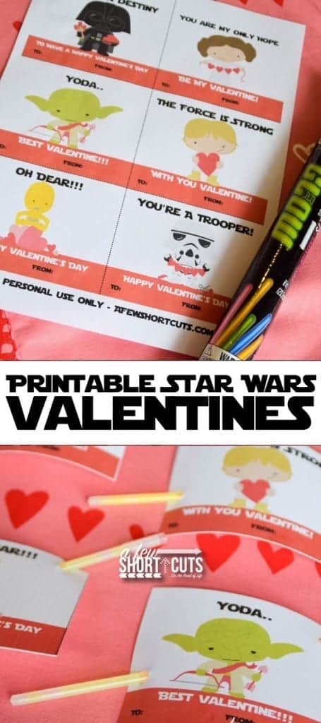 6 Cute Printable Star Wars Valentines
