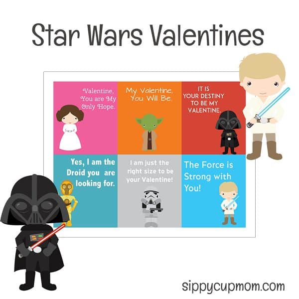 Printable Star Wars Valentines