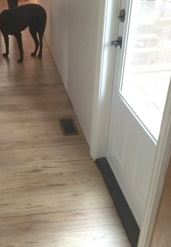 narrow hallway makeover floors and doors
