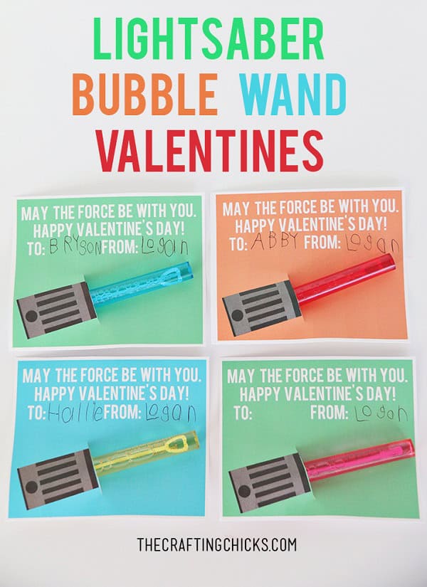 Star Wars Bubble Wand Valentines