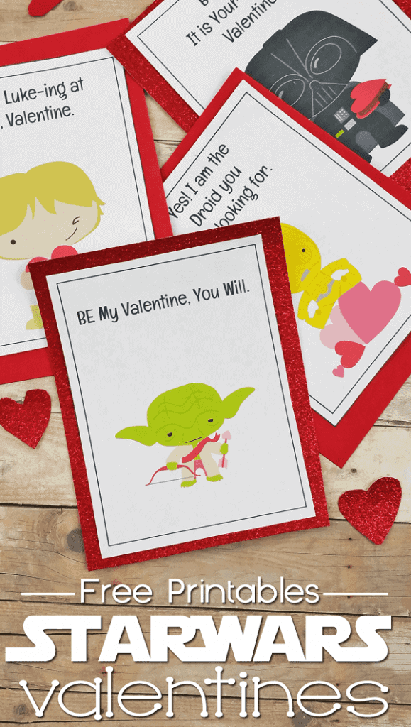 Four Printable Star Wars Valentines