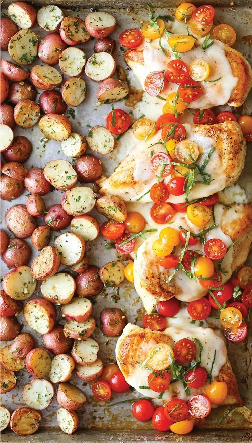 Sheet Pan Bruschetta Chicken