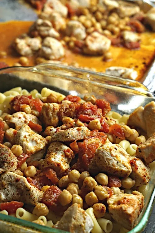 Chicken and Pasta Sheet Pan Meal
