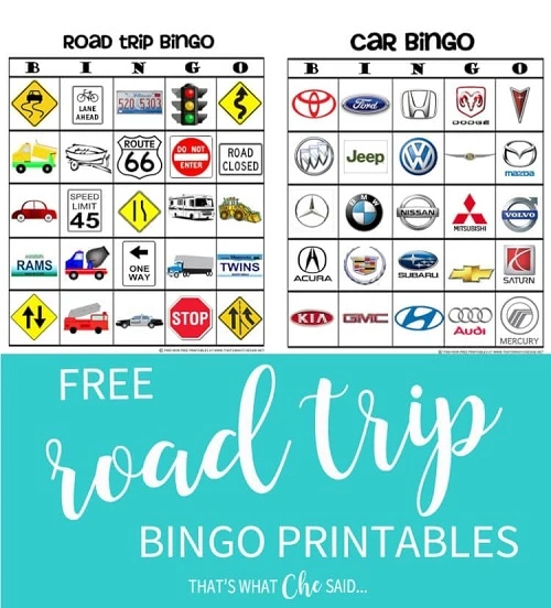 I Spy Road Trip Bingo