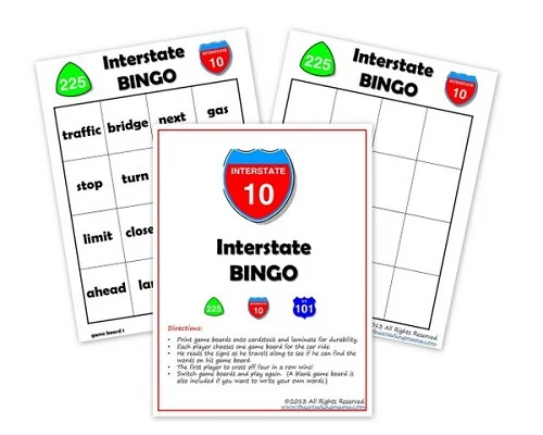 Interstate BINGO Pack {for K-2nd grade}