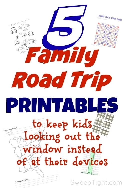 5 Family Road Trip Printables to Keep Tweens Looking out the Window