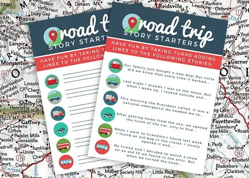 Printable Road Trip Story Starters