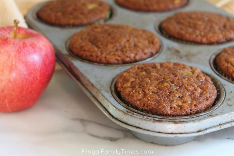 healthy spiced apple muffins