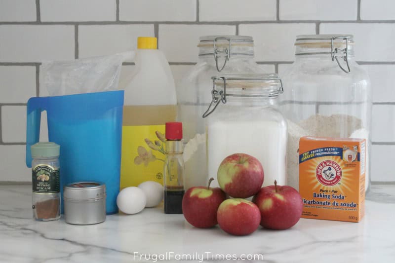 healthy spiced apple muffins recipe ingredients