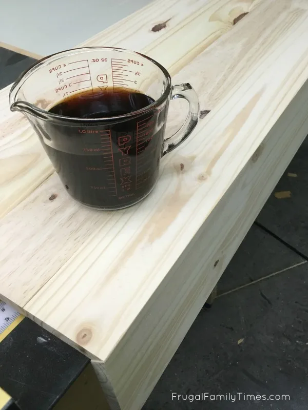 first step DIY reclaimed wood stain