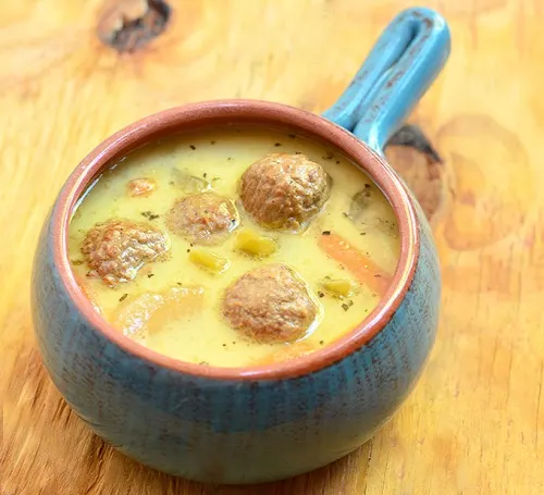 Slow Cooker Potato Meatball Soup