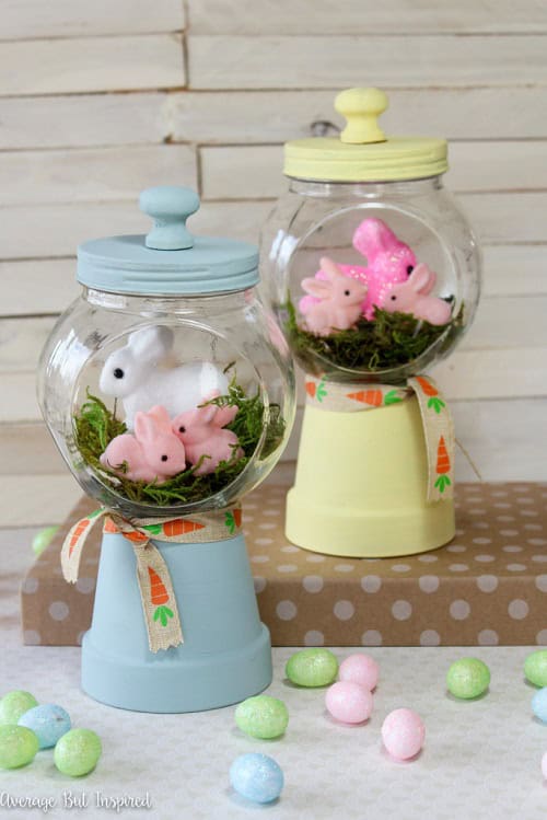 Adorable Spring Bunny Gumball Machines