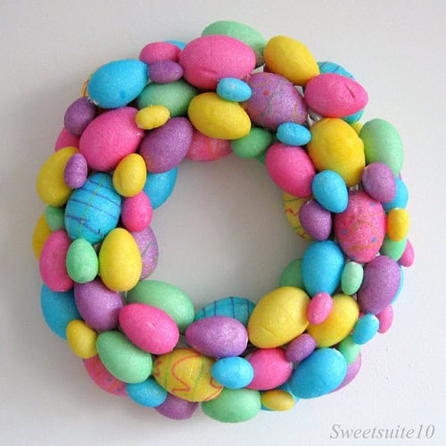 DIY Dollar Store Easter Wreath