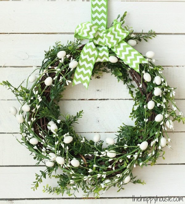 Five Minute Dollar Store DIY Spring Easter Wreath