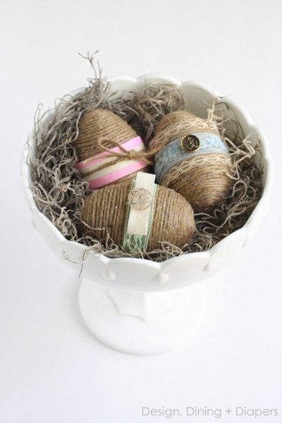 Shabby Chic Easter Eggs From Dollar Store Plastic Eggs
