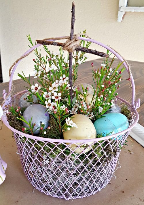 DIY Easter Egg Basket Makeover