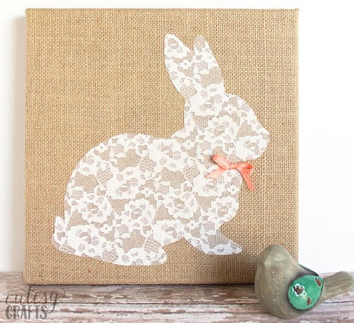 Lace Bunny Canvas