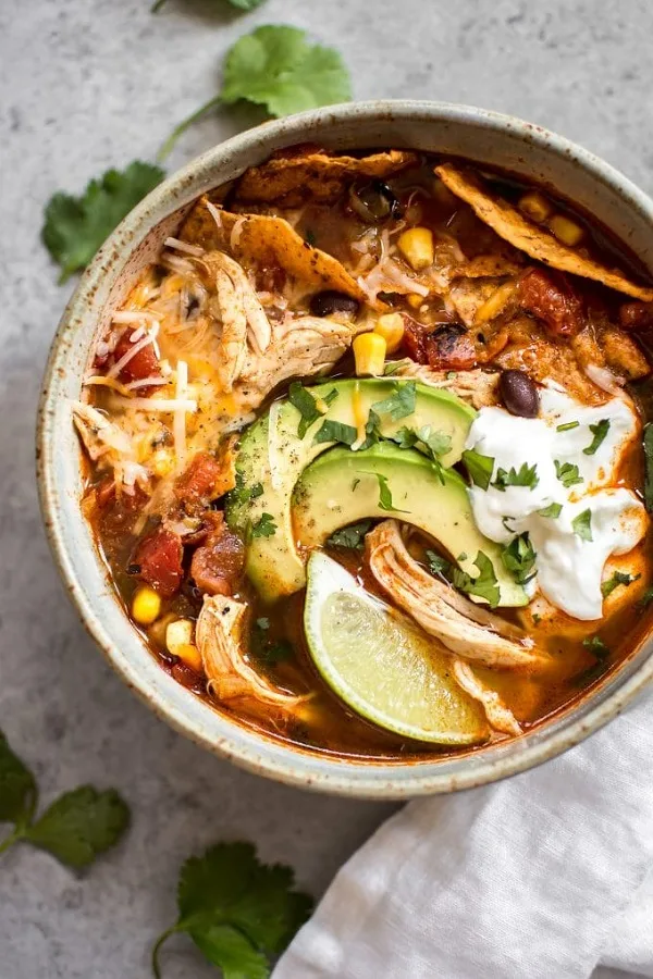 instant pot chicken tortilla soup