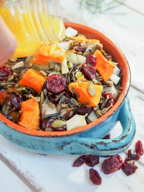Butternut Squash Wild Rice with Cranberries and Fennel