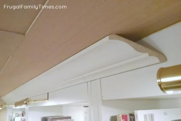 bookcase lighting crown moulding