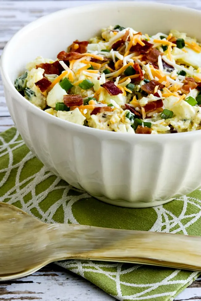 loaded cauliflower mock potato salad