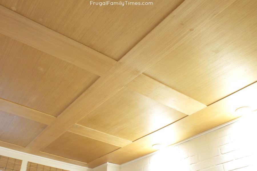 How To Make A Basement Plywood Ceiling That Looks Like Wood Paneling Frugal Family Times