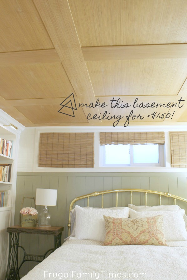 How To Make A Basement Plywood Ceiling That Looks Like Wood Paneling Frugal Family Times