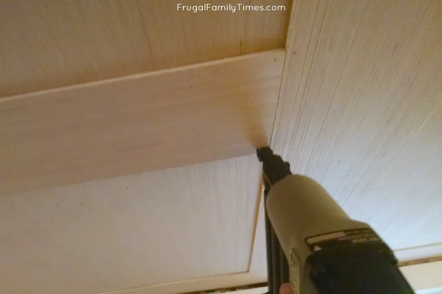 nailing plywood ceiling basement diy