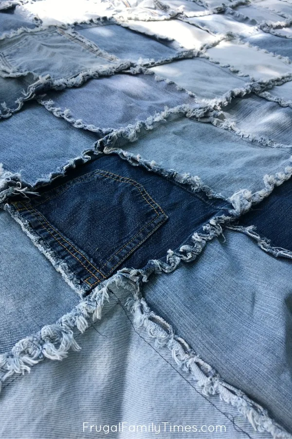 DIY Recycled Jeans Modern Star Denim Quilt Sewing Tutorial