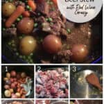 slow cooker beef stew with red wine gravy
