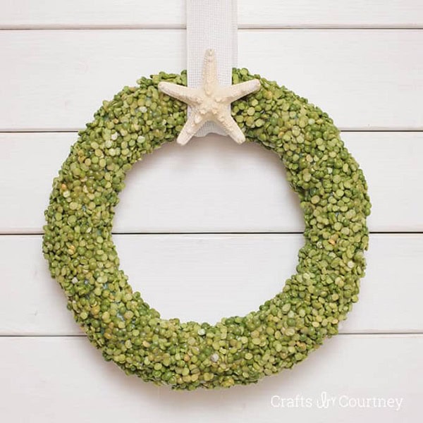 split pea wreath craft