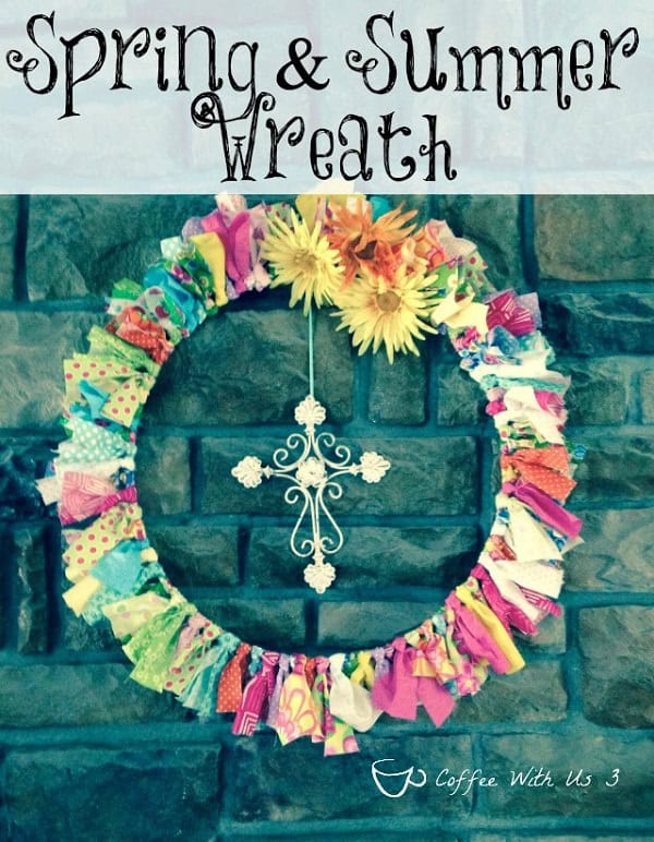 spring summer rag wreath craft