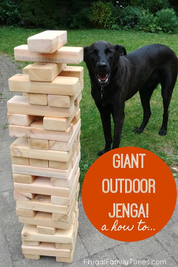 how to make a giant outdoor jenga game