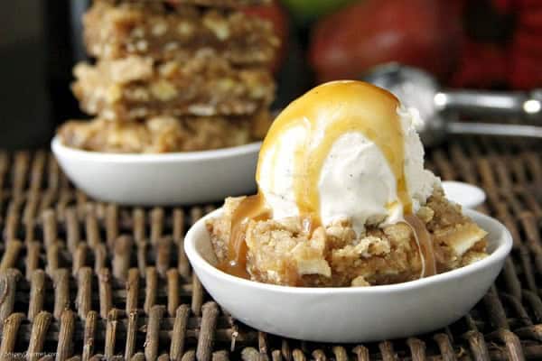 caramel apple bars