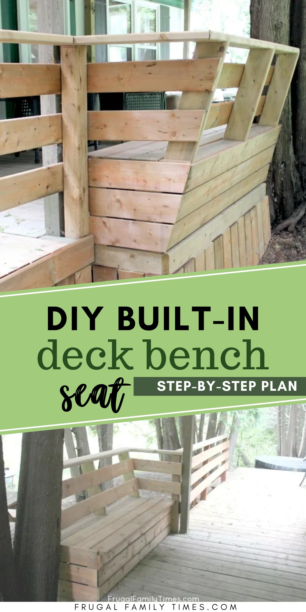 DIY deck bench seat how to