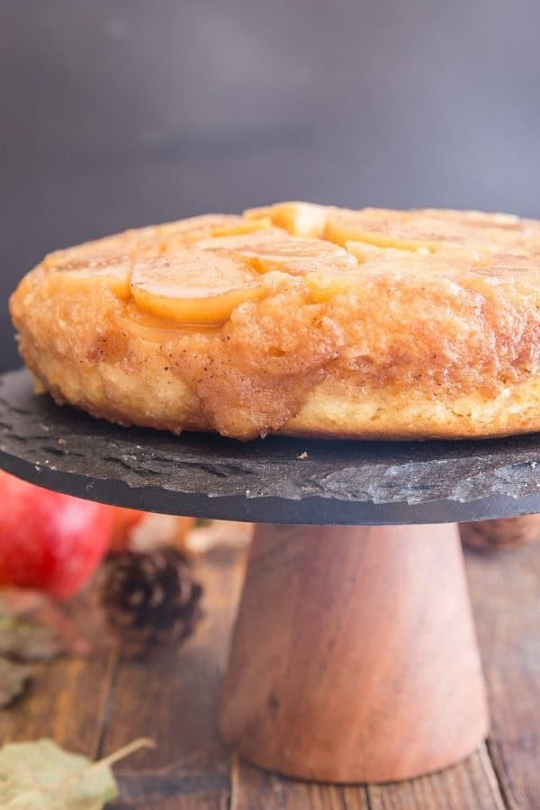 caramel apple upside down cake