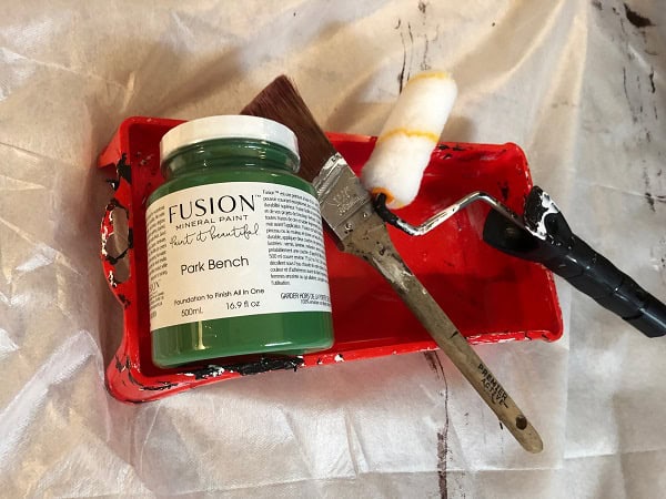 green headboard paint
